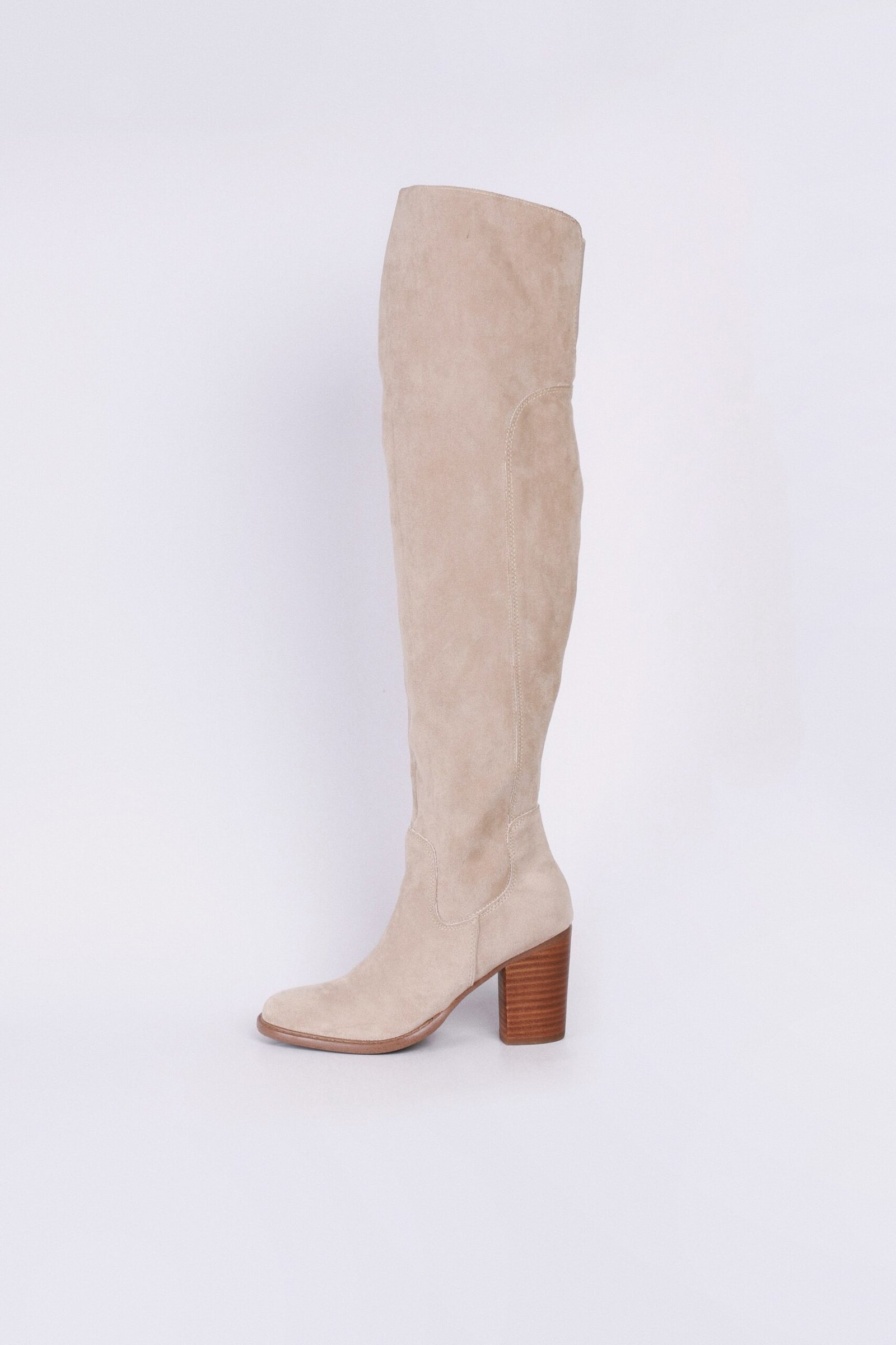 Bota vaquera larga gamuza beige - Image 4