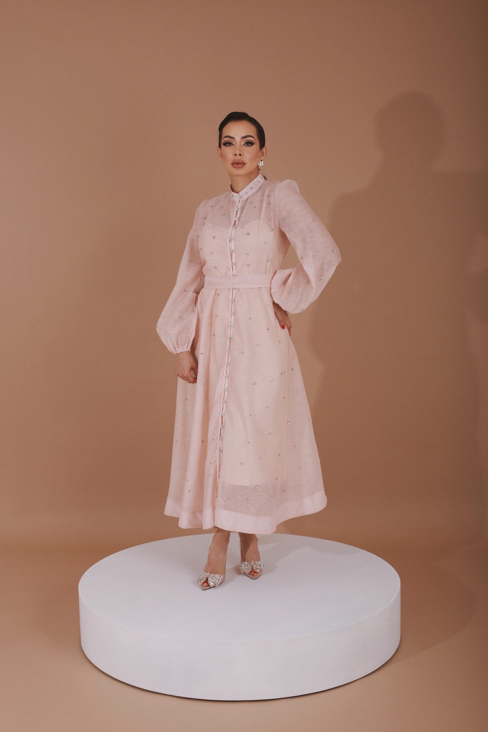 ZAPATILLA TRANSPARENTE MOÑO PIEDRAS - Image 3