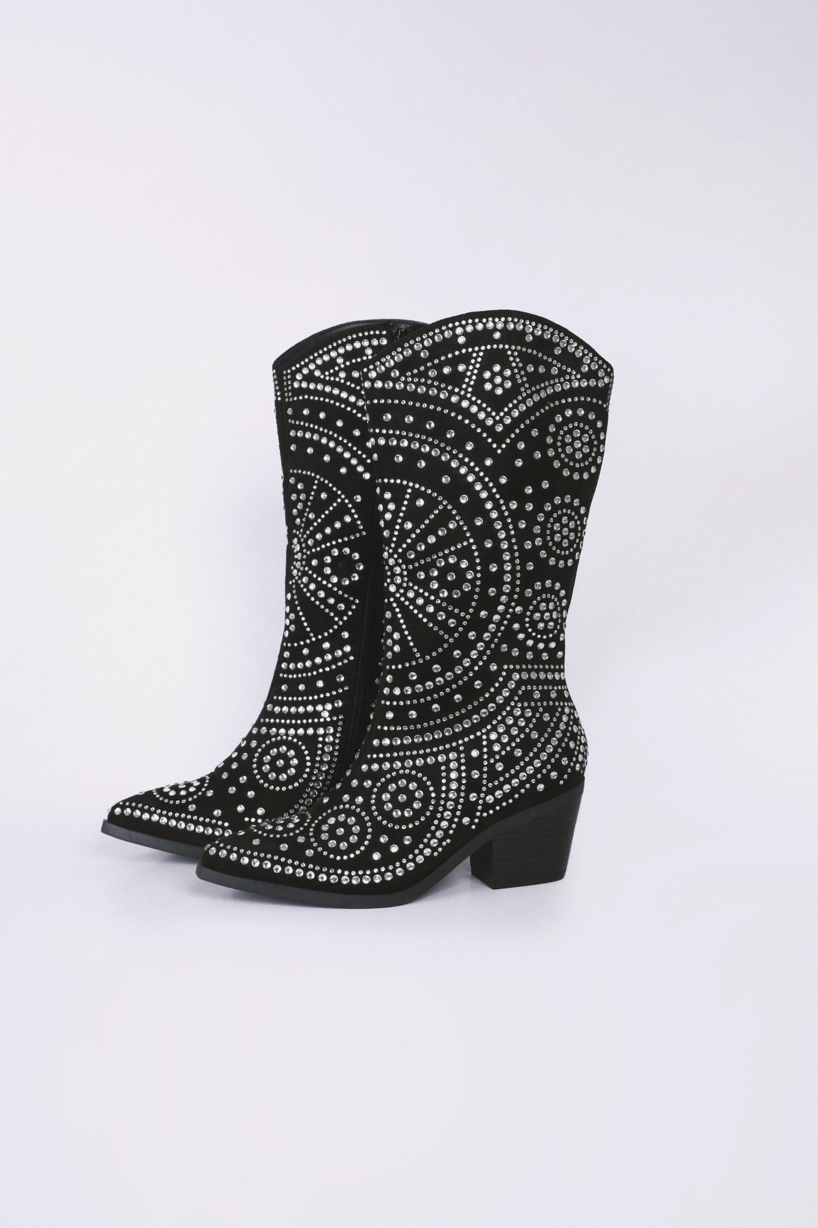 BOTA NEGRA PIEDRAS PLATA - Image 3