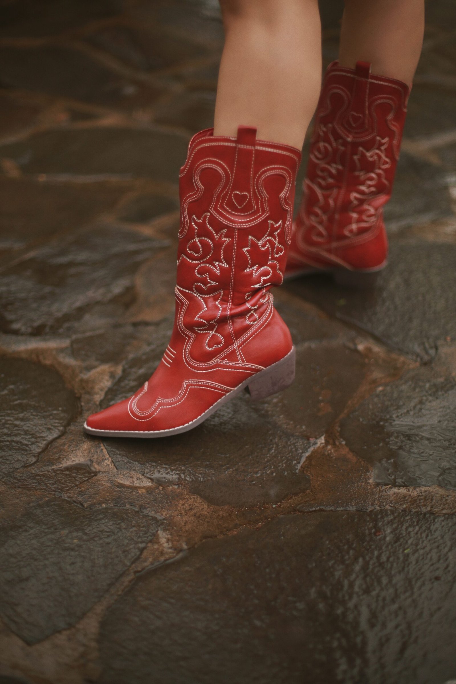 BOTA VAQUERA ROJO QUEMADO